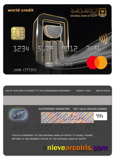 Egypt National Bank of Egypt world mastercard